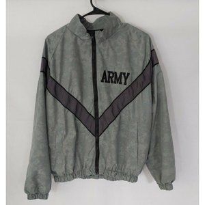 Skilcraft JWOD Men Full Zip Army Jacket Windbreaker Top Size Medium Nylon Coat